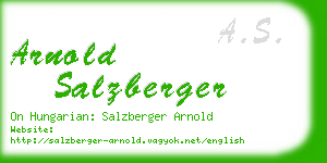 arnold salzberger business card